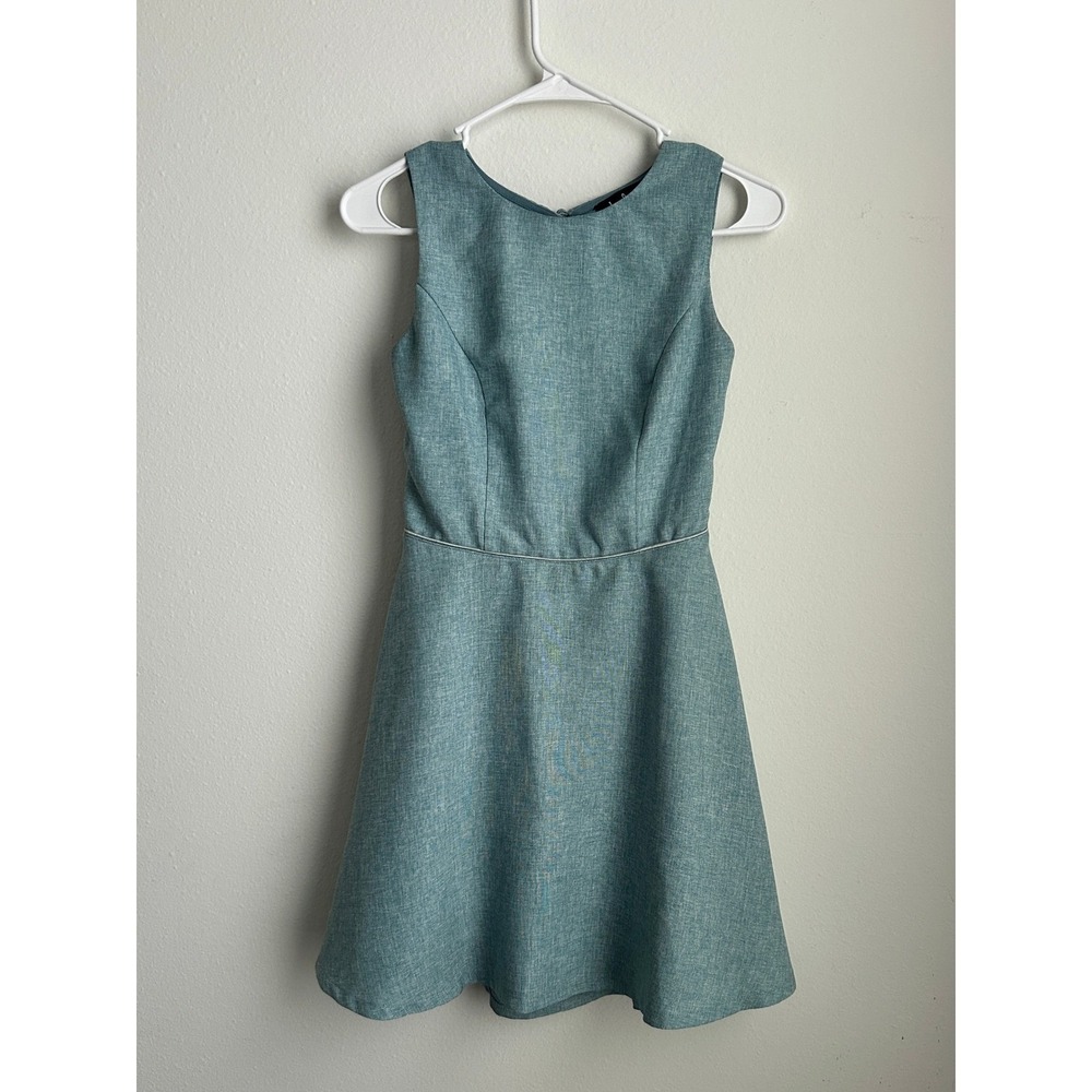 Lulus I Beautiful Teal Sleeveless A-Line Dress‎ with Open Back Cutout I Size S